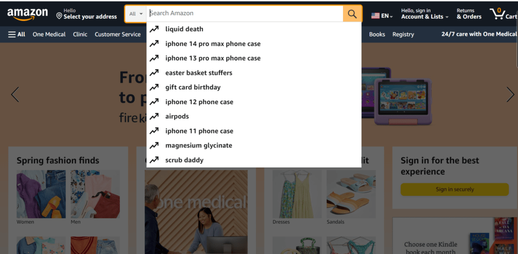 category search