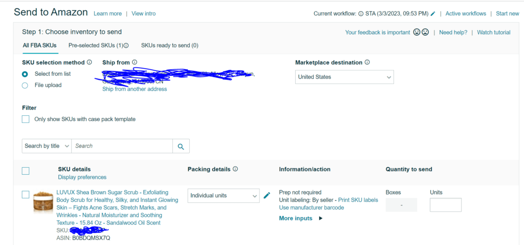 shipping plan