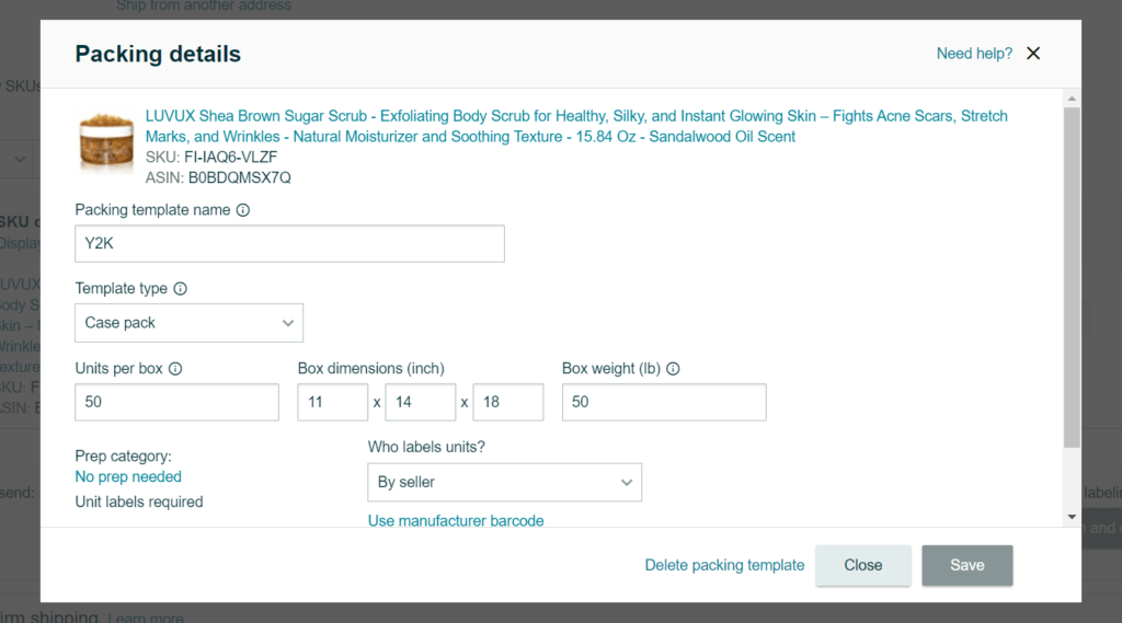 shipping plan