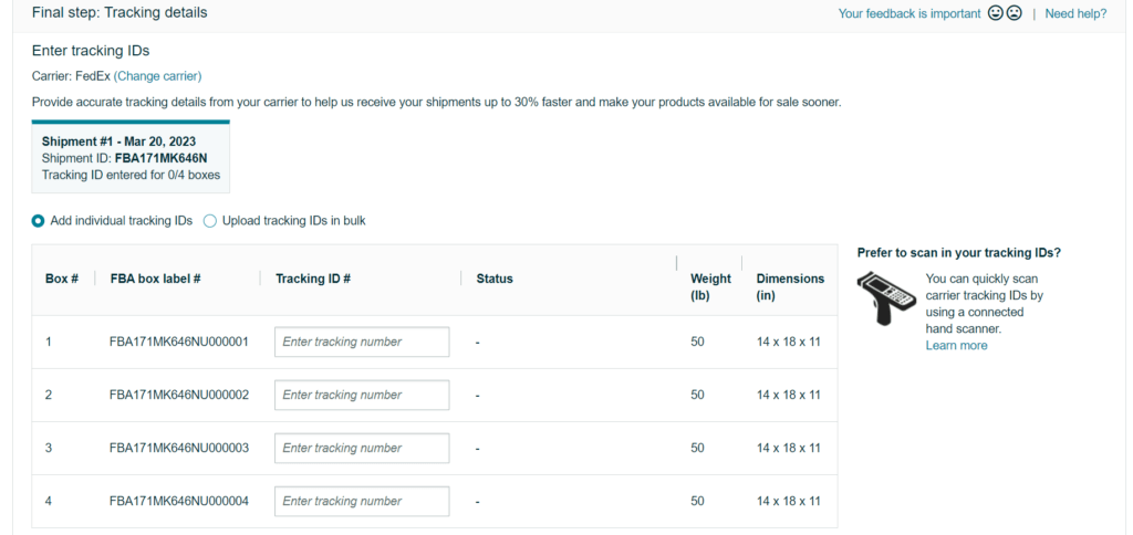 shipping plan